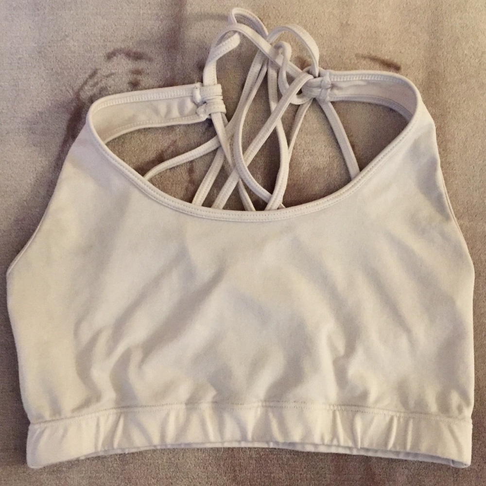 white sports bra